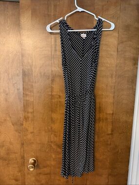 Merona Black and White Striped V-Neck Dress